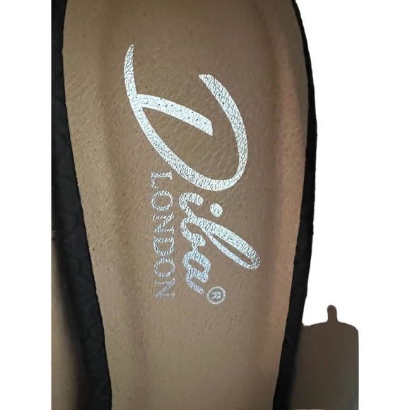 Diba London 3.5" Heels Black Snake Pattern "Beth"  6.5 - Picture 3 of 8